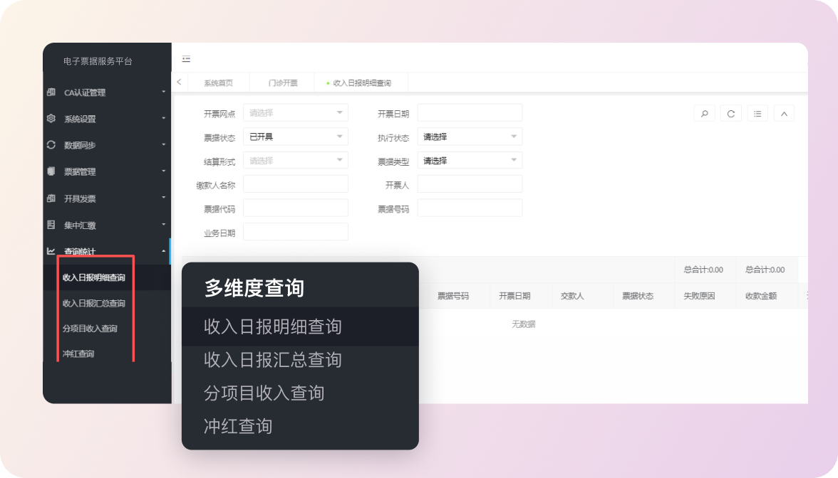能够进行多维度查询